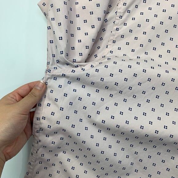 J Crew Shirt Mens XXL Slim Fit Pink Navy Cotton Stretch Printed Button Down - Picture 6 of 13